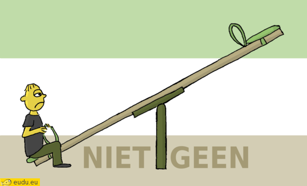 Op een wip: 'niet' of 'geen' alleen op de wip: beneden.