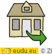 een pijl het huis uit